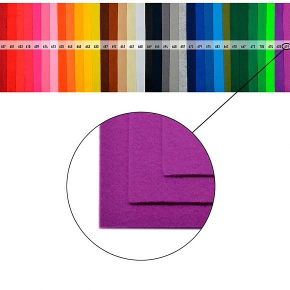 Фетр листовой мягкий Magic 4 Hobby 1мм 20х30см арт.FLT-S1 уп.10 листов цв.619 сирень Фетр листовой мягкий Magic 4 Hobby 1мм 20х30см арт.FLT-S1 уп.10 листов цв.619 сирень