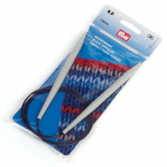 211170 PRYM Спицы круговые для вязания с гибкой черной леской 8мм 100см пластик уп.1шт 211170 PRYM Спицы круговые для вязания с гибкой черной леской 8мм 100см пластик уп.1шт