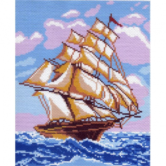 Рисунок на канве МАТРЕНИН ПОСАД арт.28х37 - 0271-1 На всех парусах