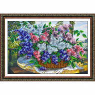 Набор для вышивания бисером ПАУТИНКА арт.Б-1275 Охапка сирени 42х28 см