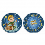 Набор для вышивания ЖАР-ПТИЦА арт.Р-700 Знаки Зодиака. Водолей. 12х12 см Набор для вышивания ЖАР-ПТИЦА арт.Р-700 Знаки Зодиака. Водолей. 12х12 см