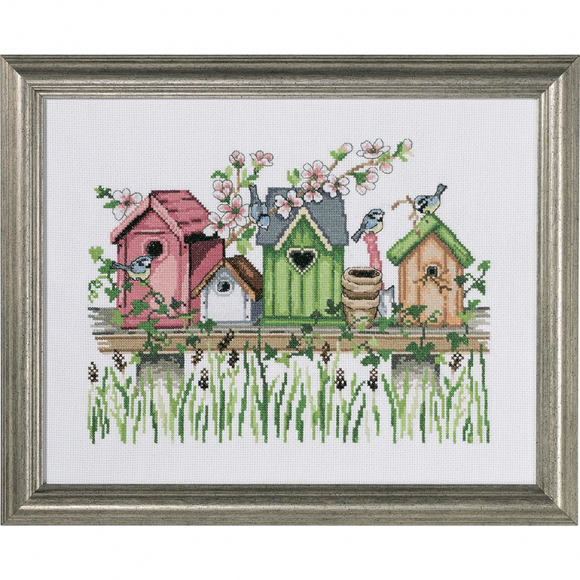 Набор для вышивания PERMIN арт.92-0310 Скворечники 37х29 см
