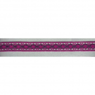 Мерсеризованное хлопковое кружево, 20 мм, цвет фуксия