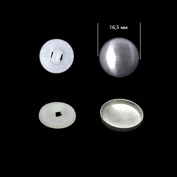 Заготовки для обтяж.пуг. №26 (16,5мм) ножка - пластик цв. белый уп. 500шт