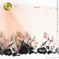 Кружево вышивка на сетке KRUZHEVO арт.TBY.OG67 шир.210мм цв.мульти,левая уп.6,85м