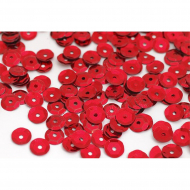 Пайетки россыпью арт.TBY-FLK032 8мм цв.03 красный уп.50г