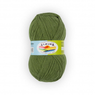 Пряжа ALPINA VERA (55% акрил, 45% хлопок) 5х100г/280м цв.41 зеленый