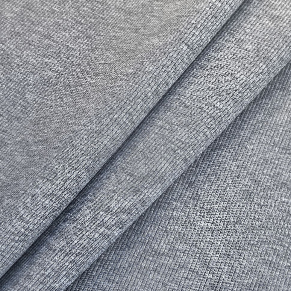 Ткань трикотаж Кашкорсе с лайкрой 400г пенье 60+60см сер.меланж уп.3м Ткань трикотаж Кашкорсе с лайкрой 400г пенье 60+60см сер.меланж уп.3м