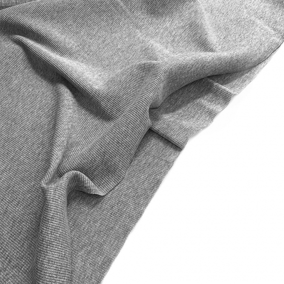 Ткань трикотаж Кашкорсе с лайкрой 400г пенье 60+60см сер.меланж уп.3м Ткань трикотаж Кашкорсе с лайкрой 400г пенье 60+60см сер.меланж уп.3м