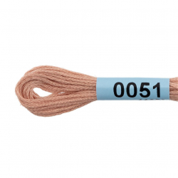 Нитки для вышивания Gamma мулине (0001-0206) 100% хлопок 24 x 8 м цв.0051 серо-розовый