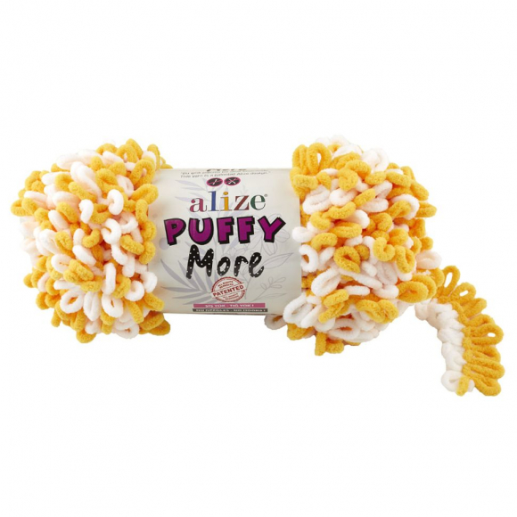 Пряжа для вязания Ализе Puffy More (100% микрополиэстер) 2х150г/11,5м цв.6282