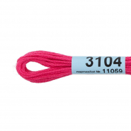 Нитки для вышивания Gamma мулине (3071-3172) 100% хлопок 24 x 8 м цв.3104 малиновый