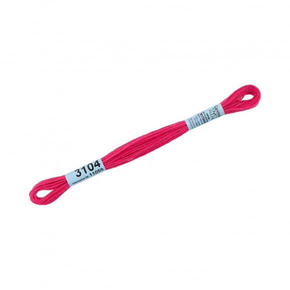 Нитки для вышивания Gamma мулине (3071-3172) 100% хлопок 24 x 8 м цв.3104 малиновый