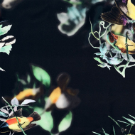 Ткань шелк Армани креп 90 г/м? 97% полиэстер, 3% лайкра шир.148 см арт.T.0240.6 цв.06 синий рул.25м