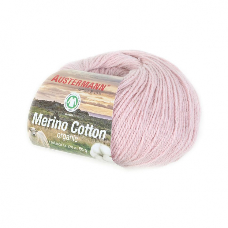 136080_Пряжа Merino Cotton organic, 55% шерсть, 45% хлопок, 50 г, 230 м