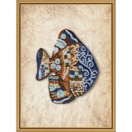 Набор для вышивания бисером НОВА СЛОБОДА арт.ДК5598 Пестрая рыба 22х28 см