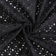 Ткань шитье 135 г/м? 100% хлопок шир.145 см арт.Р.19851.03 цв.03 черный уп.15м