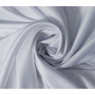 Ткань атлас Русский 255 г/м? 96% полиэстер, 4% спандекс шир.150 см арт.Р.11485.01 цв.01 белый уп.25м