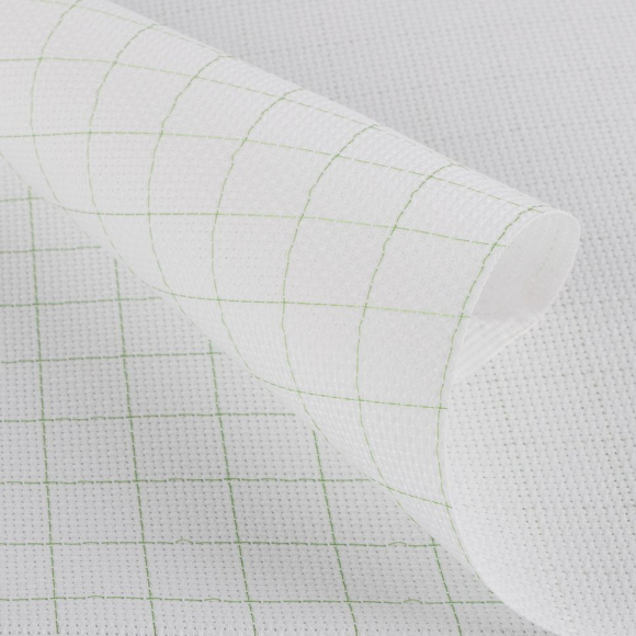 Канва Gamma K04R Aida №14 92% хлопок, 8% терилен 150 x 100 см цв.белый в клетку