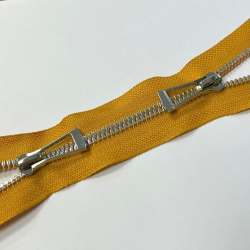 Молния трактор №5 Premium два замка 110см никель D844 темно-янтарный