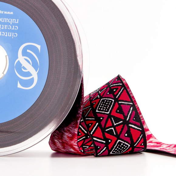 Лента жаккардовая SAFISA, 40 мм, 15 м, цвет 01