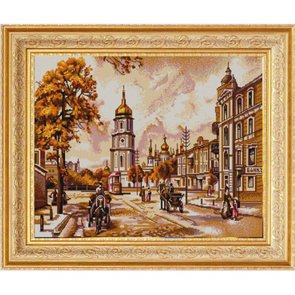 Рисунок на ткани (Бисер) КОНЁК арт. 9796 Осенняя площадь 45х60 см