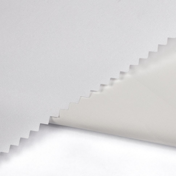 Ткань курточная TBY Дюспо 240T с пропиткой PU MILKY 80г/м? S501 белый 150 см уп.1м