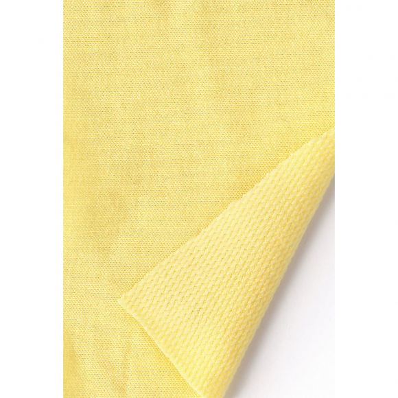 Ткань трикотаж Футер 2х нитка петля 70%пэ 25%вис 5%спан 220г 160см S802 желтый рул.35м