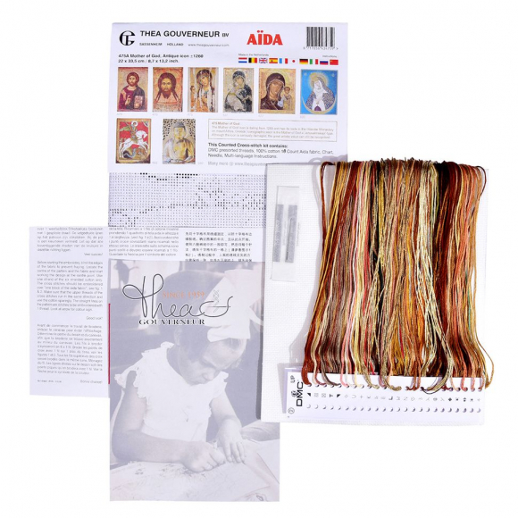 35017_Набор для вышивания "Божия Матерь", канва аида 18 ct