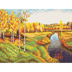 Рисунок на канве КОНЁК арт. 7825 Золотая осень 29х39 см
