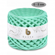 Пряжа трикотажная 100м, 300г, ширина 6-8мм цв.3081 мятный