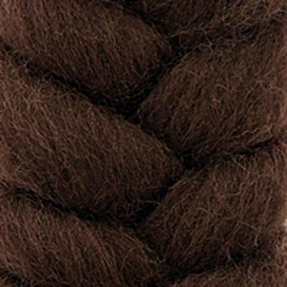 Шерсть для валяния КАМТ Лента для валяния (шерсть п/т 100%) 1х50г/2,1м цв.063 шоколад