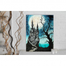 Кристальная мозаика на подрамнике ФРЕЯ арт.ALPD-007 Замок под луной 30х40 см