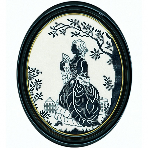 Набор для вышивания EVA ROSENSTAND арт.12-375 Дама с веером (силуэт) 20х25 см Набор для вышивания EVA ROSENSTAND арт.12-375 Дама с веером (силуэт) 20х25 см