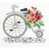 Набор для вышивания PANNA Живая картина арт. JK-2139 Букет на колесах 16,5х15 см