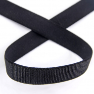 92853_Резинка бельевая в рубчик, 16 мм, цвет черный