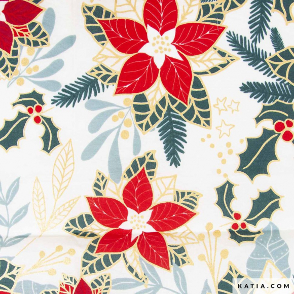 186035_Ткань Xmas Poplin, 100% хлопок, 150 см, 120 г/м?