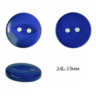 Пуговицы пластик арт.TBY.382.15.330 цв.330 т.синий перламутр, 24L-15мм, 2 прокола, 200шт