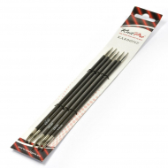 41132 Knit Pro Спицы чулочные для вязания Karbonz 4мм/20см, карбон, черный, 5шт