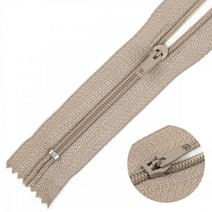 Молния MaxZipper брючная №4 замок полуавтомат, 20см н/р цв.S235 бежевый уп.100шт