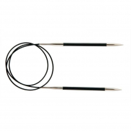 41181 Knit Pro Спицы круговые для вязания Karbonz 2,25мм/80см, карбон, черный