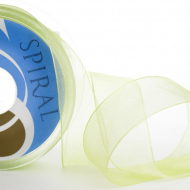 19314_Лента органза SAFISA 39 мм, 25 м, цвет 73, желто-зеленый