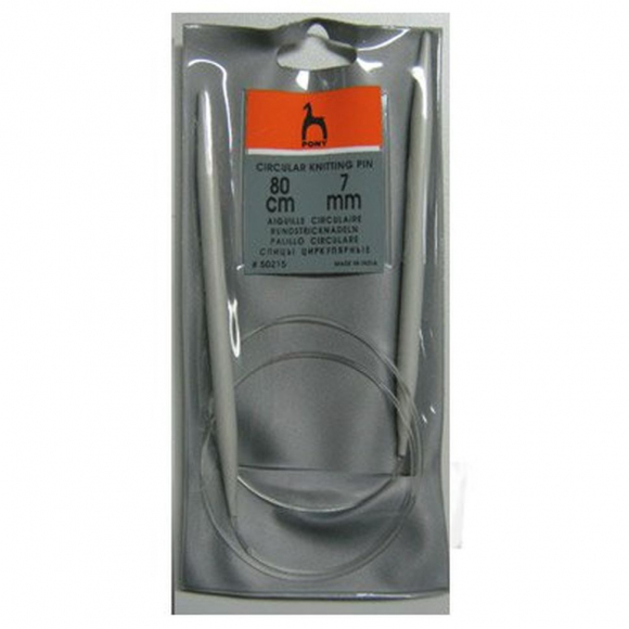 50215 PONY Спицы круговые для вязания 7,00 мм/ 80 см, алюминий
