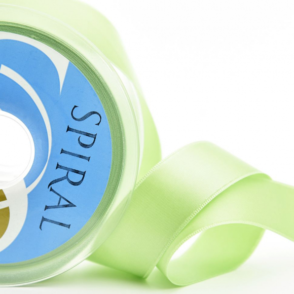 Лента атласная двусторонняя SAFISA, 3 мм, 100 м, цвет 11, зеленый бледный