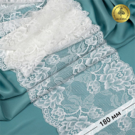 Кружево-стрейч KRUZHEVO арт.TBY.L838 шир.180мм цв.02 молочный уп.25м