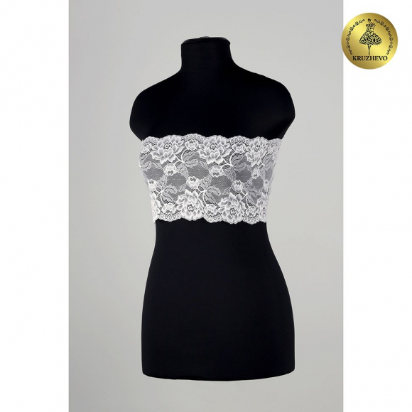 Кружево-стрейч KRUZHEVO арт.TBY.L838 шир.180мм цв.02 молочный уп.25м