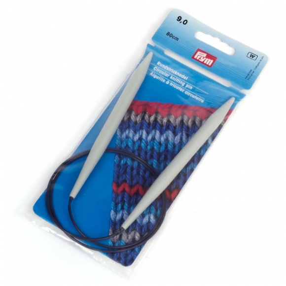 211180 PRYM Спицы круговые для вязания с гибкой черной леской 9мм 80см пластик уп.1шт 211180 PRYM Спицы круговые для вязания с гибкой черной леской 9мм 80см пластик уп.1шт