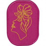 Термоаппликация "Розовый цветочный бутон"