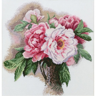 Набор для вышивания МАРЬЯ ИСКУСНИЦА арт.06.002.15 Пионы, по картине П. Лонгпре 35х35 см