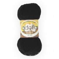 Пряжа ADELIA AURA (100% акрил) 10х50г/250м цв.007 ЧЕРНЫЙ